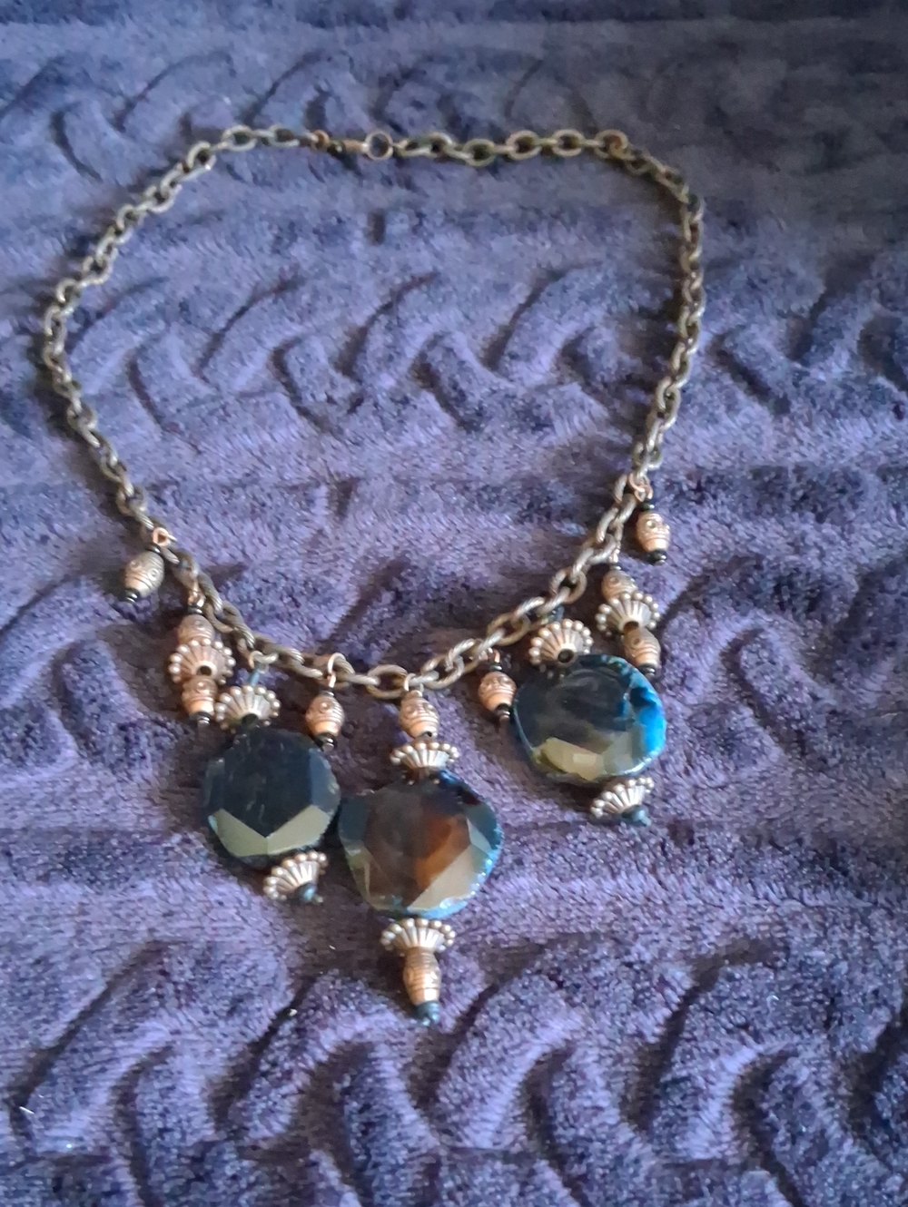 Statement Blue Crystal Pendant Necklace - Women Jewelry